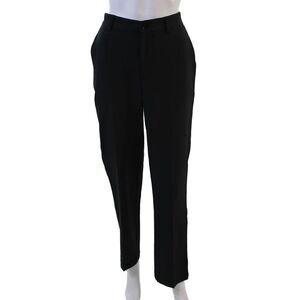 Dunning Mens Black Dress Pants Polyester Spandex Button Closure Size 30